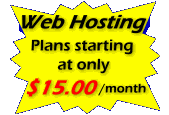 Web Hosting starting at only $15.00 per month